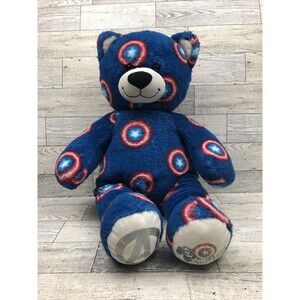 Captain America Build a Bear Blue, Red, White, Black 18" Tall
